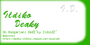 ildiko deaky business card